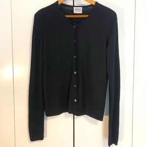 SOLD! Gianfranco Ferre Studio black cashmere/silk cardigan